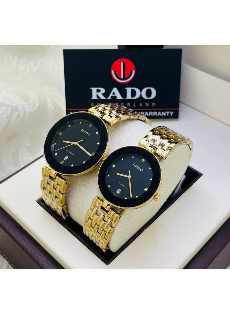 Elegant steel women's and men's wristwatch